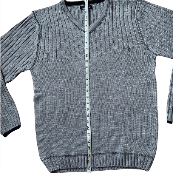 INC Mens V Neck Grey Pullover Sweater XL - Picture 10 of 12